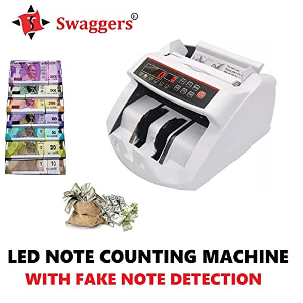 Swaggers Red LED Latest Note Counting Machine with Fake Note Detection