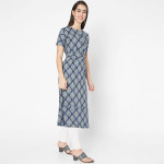 Women Blue Ethnic Motifs Printed Kurta