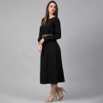 Black Pleated Maxi Dress