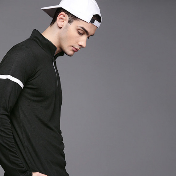 https://designerszone.in/products/men-black-self-design-mock-collar-t-shirt