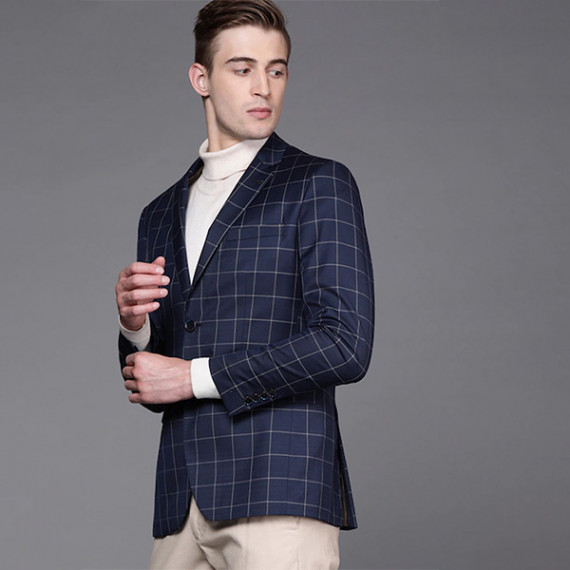 https://designerszone.in/products/men-navy-blue-beige-slim-fit-checked-single-breasted-smart-casual-blazer