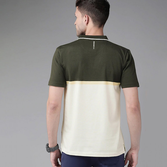 https://designerszone.in/vi/products/men-olive-green-yellow-colourblocked-polo-collar-active-fit-t-shirt