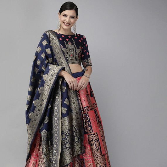 https://designerszone.in/vi/products/pink-navy-blue-woven-design-semi-stitched-lehenga-unstitched-blouse-with-dupatta