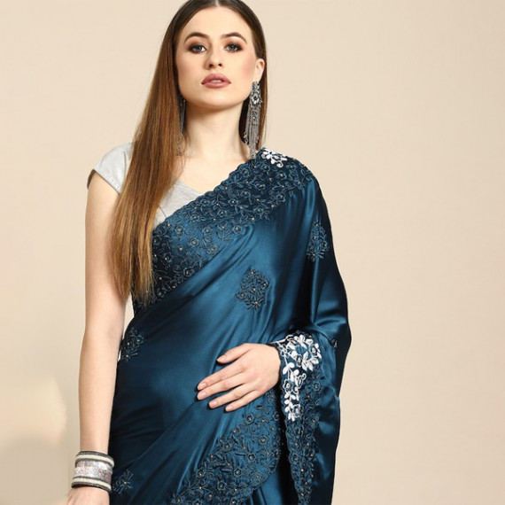 https://designerszone.in/products/blue-floral-embroidered-satin-saree