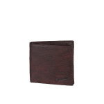 Men Brown Leather Two Fold Wallet